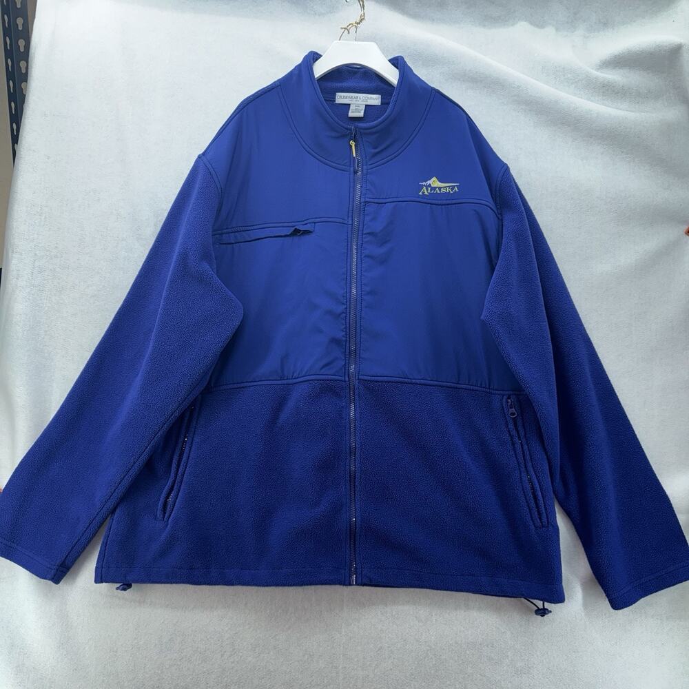 EUC Cruisewear & Company Alaska Full Zip Fleece Jacket Mens XXXL Blue Soft Shell
